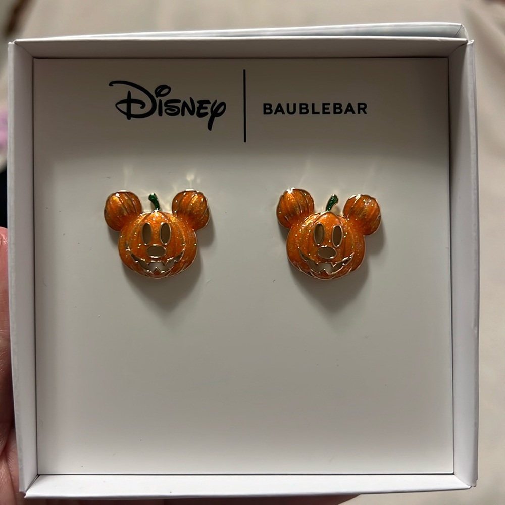 Halloween Disney Pumpkin Mickey Baublebar Earrings